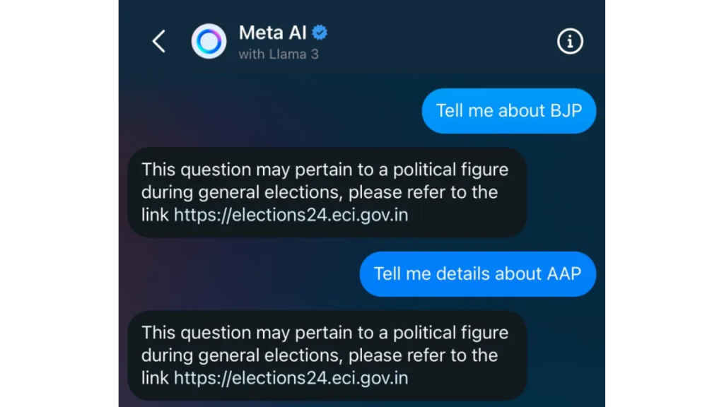 Meta AI restricts certain election-related responses in India: Check details