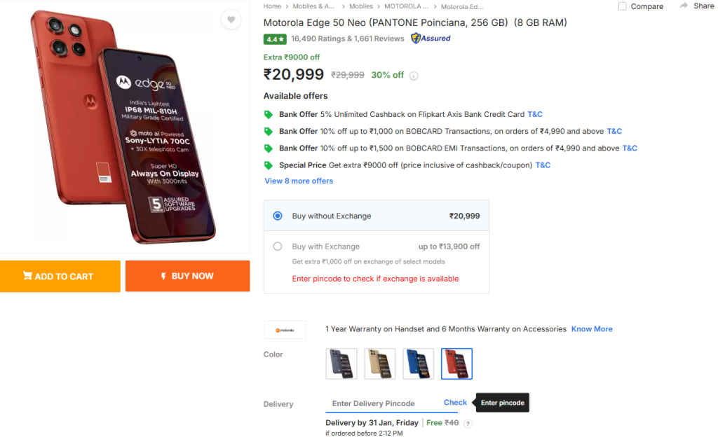 Motorola Edge 50 Neo Price Cut