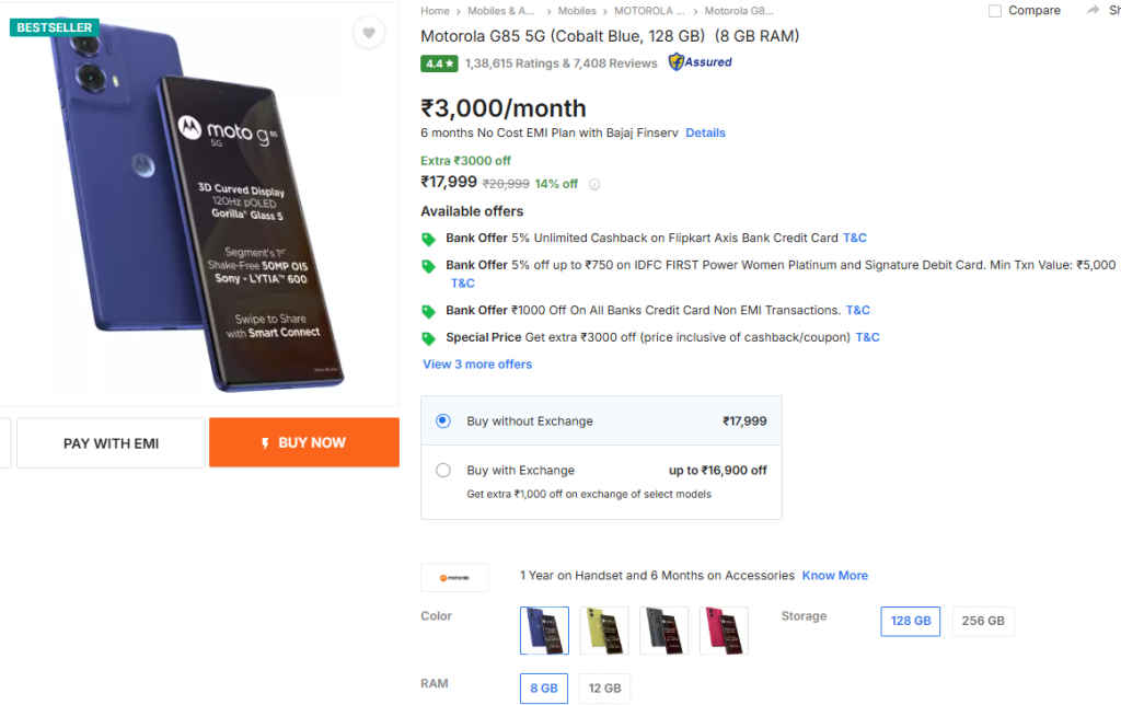Motorola G85 5G Sale