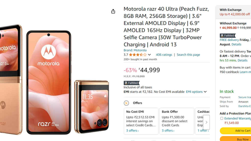 Motorola Razr 40 Ultra Amazon Deal