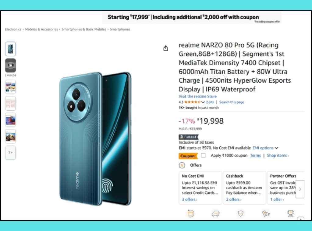 NARZO 80 Pro 5G Deal