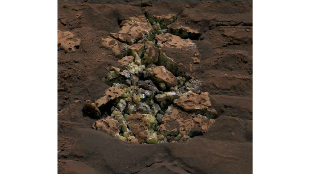 NASA Curiosity Mars rover finds pure sulfur crystals on Mars for the first time