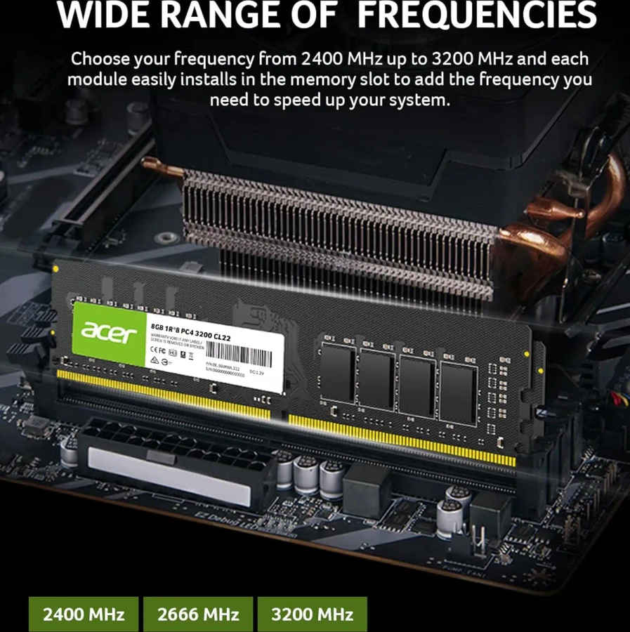 Acer UD100 BL.9BWWA.222 8 GB DDR4-3200 Desktop RAM