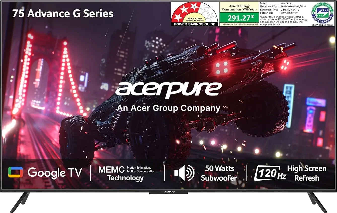 Acerpure G Series 75 inch Smart QLED TV (AP75QG96MGS5)