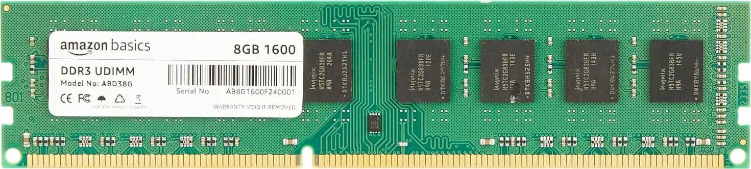 Amazon Basics ABD38G 8 GB DDR3-1600 Desktop RAM