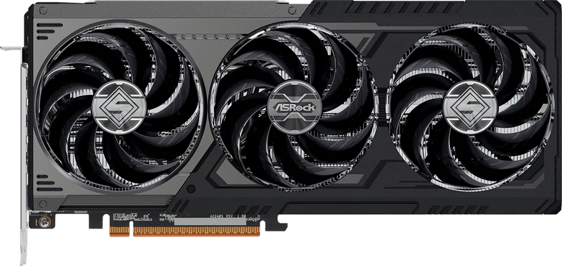 ASRock AMD Radeon RX 9070 XT Steel Legend Dark 16 GB GDDR6 Graphics Card