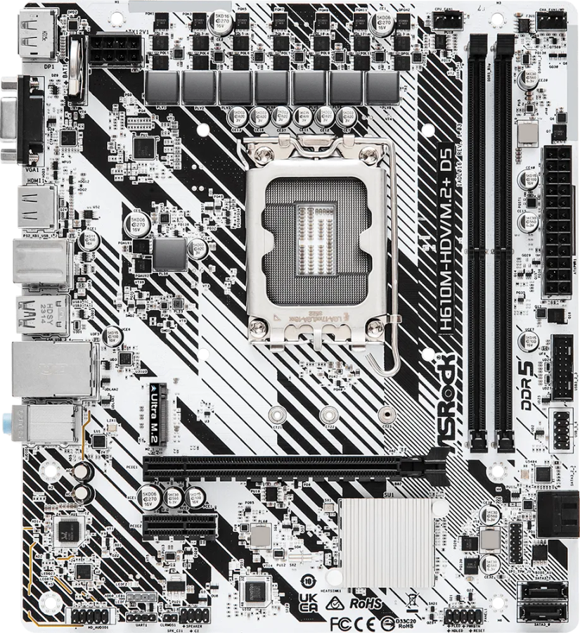 ASRock H610M-HDV/M.2+ D5 Motherboard