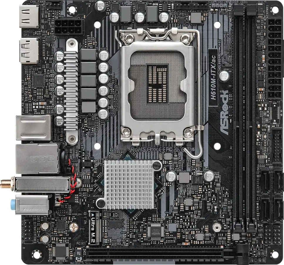 ASRock H610M-ITX/ac Wi-Fi Motherboard