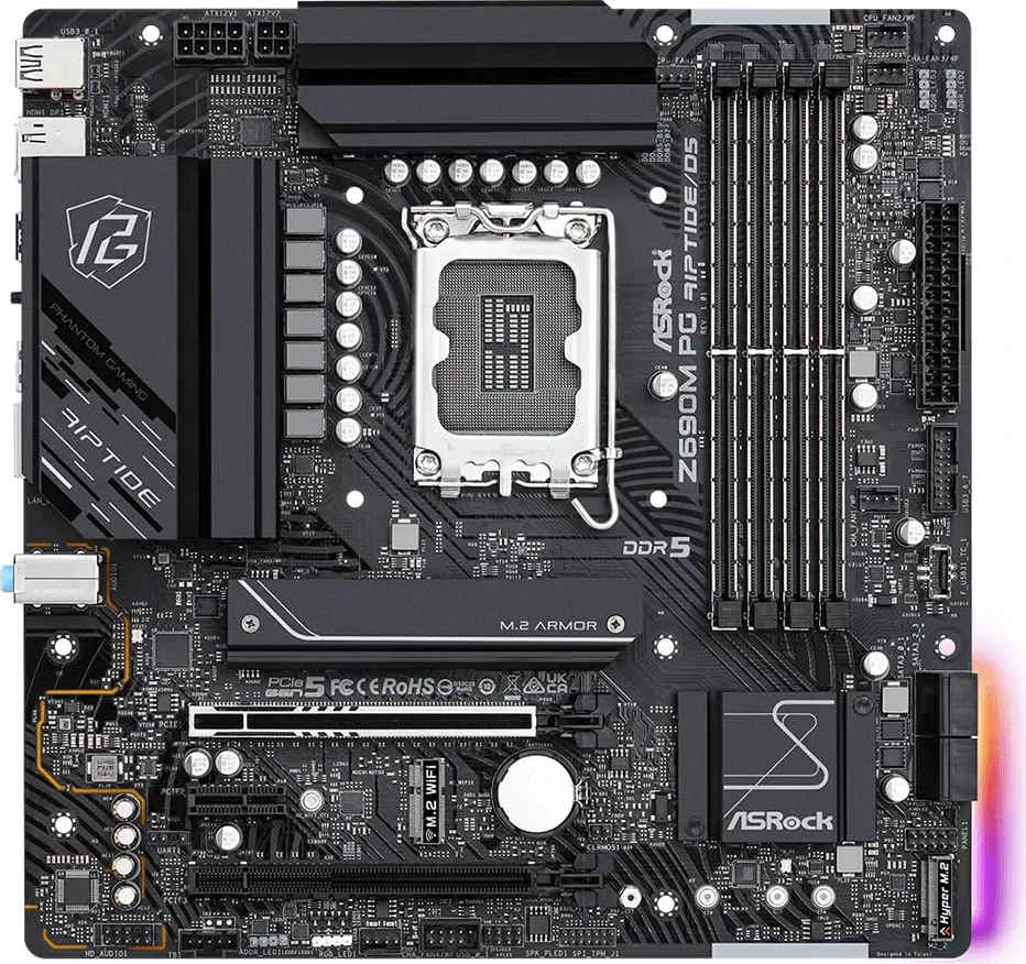 Asrock Z690M PG Riptide/D5 Motherboard