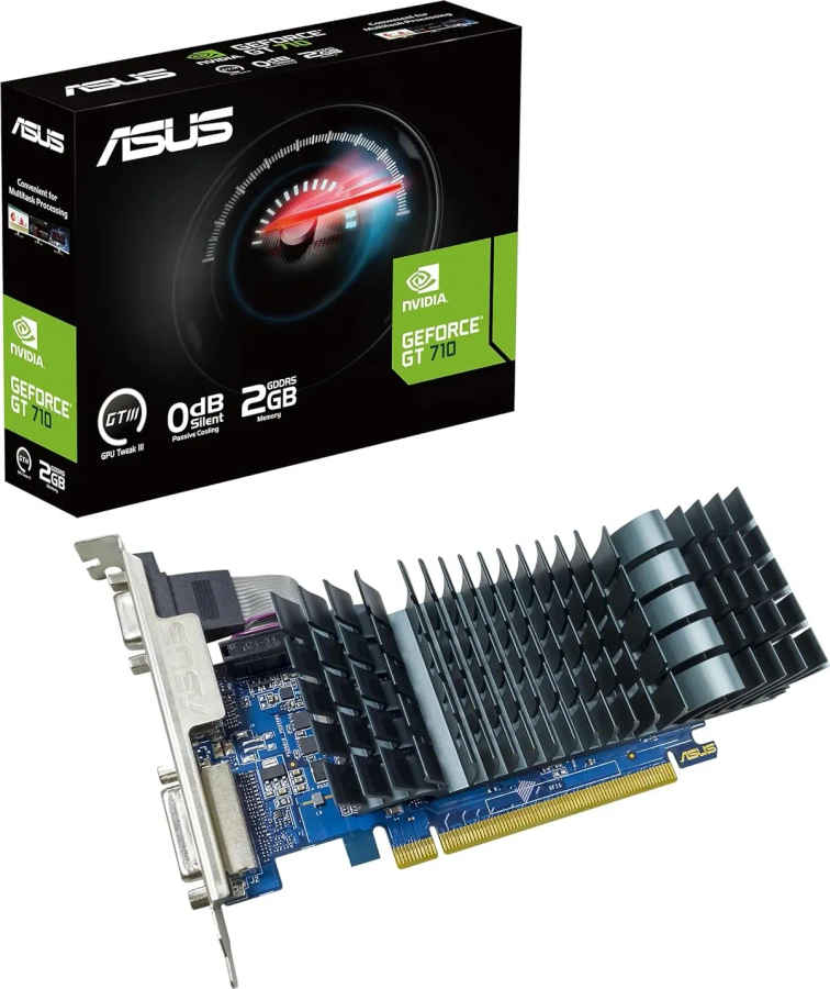 Asus NVIDIA GeForce GT 710-SL-2GD5-BRK-EVO 2 GB GDDR5 Graphics Card