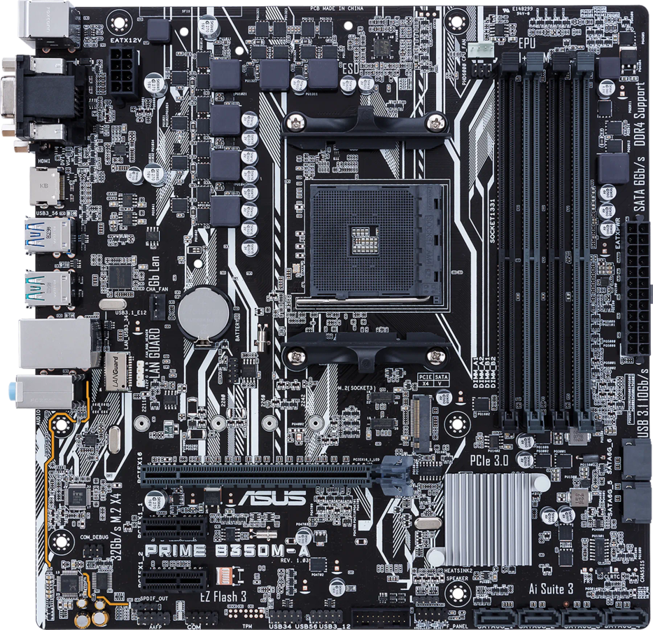 Asus Prime B350M-A/CSM Motherboard
