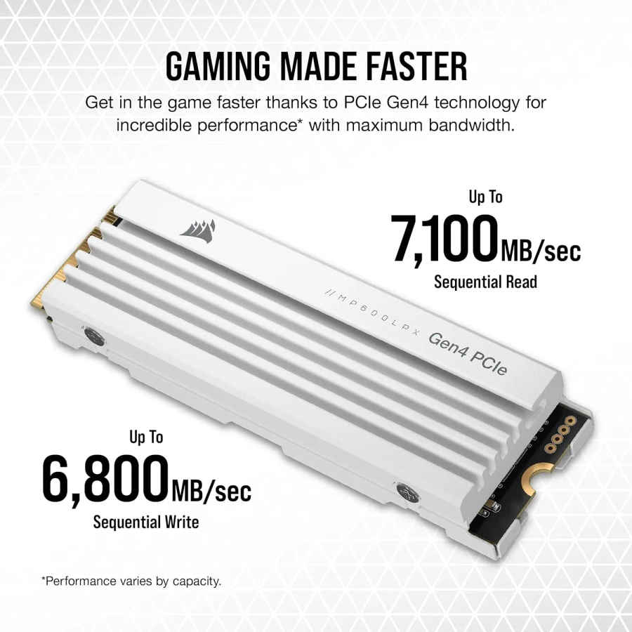 Corsair MP600 PRO LPX 1TB PCIe Gen 4 Internal SSD