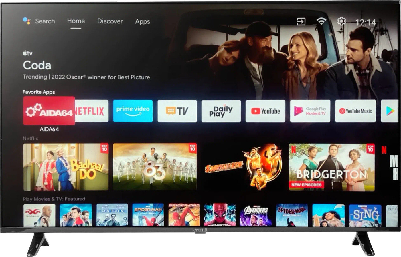 Croma CREL055USA024601 55-Inch Ultra HD 4K Smart LED TV