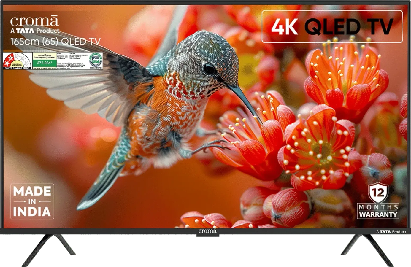 Croma CREL065UGQ331850 65 inch Ultra HD 4K Smart QLED TV