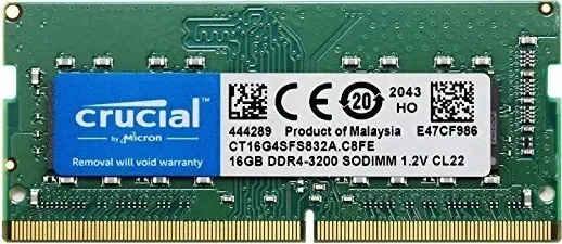 Crucial CT16G4SFS832A 16 GB DDR4-3200 Laptop RAM