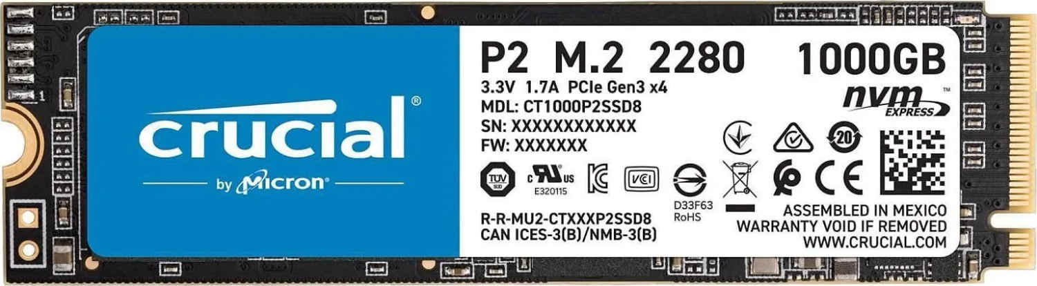 Crucial P2 CT1000P2SSD8 1 TB Internal Solid State Drive