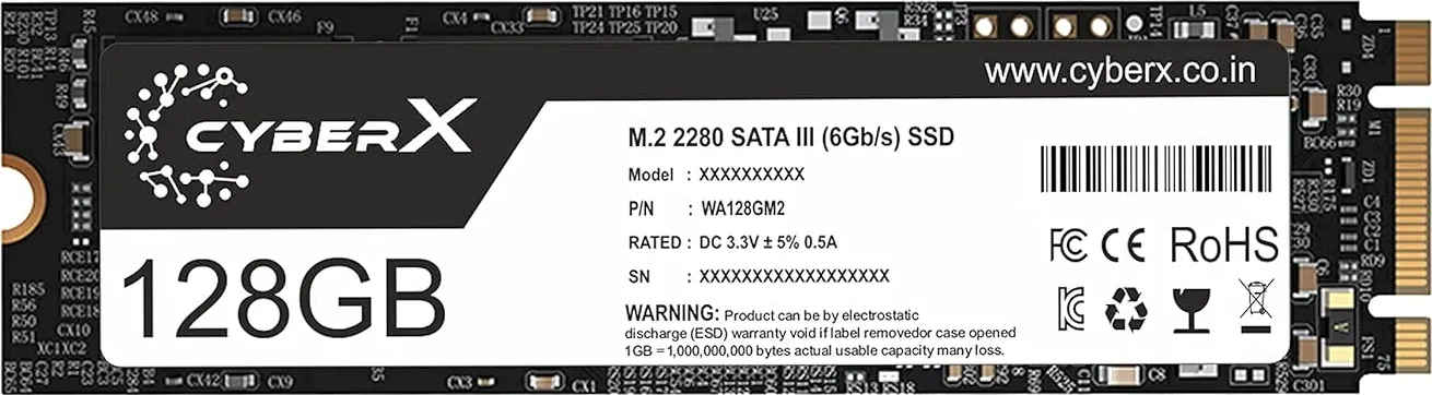 Cyberx ‎CYM-280-128M 128GB M.2 2280 Internal Solid State Drive