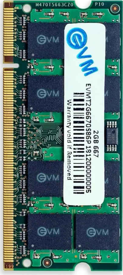 EVM EVMT2G6670S86P 2 GB DDR2-667 Laptop RAM