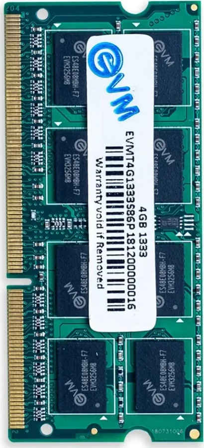 EVM EVMT4G1333S86P 4 GB DDR3-1333 Laptop RAM