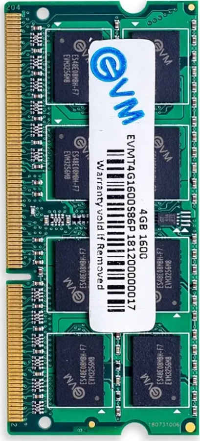 EVM EVMT4G1600S86P 4 GB DDR3-1600 Laptop RAM