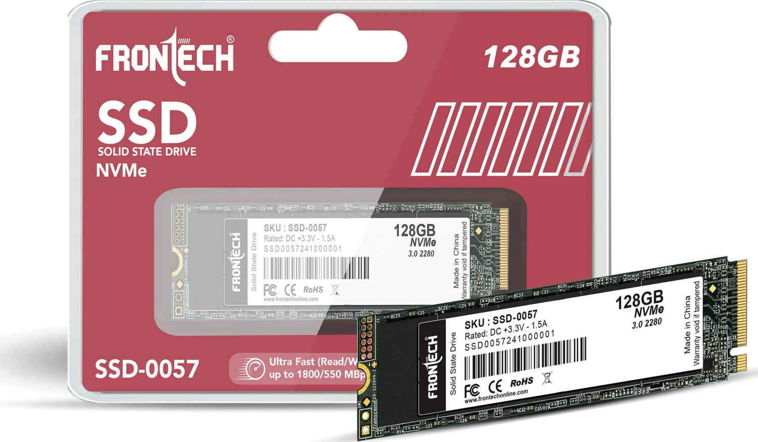 Frontech SSD-0057 128GB NVMe M.2 Internal Solid State Drive