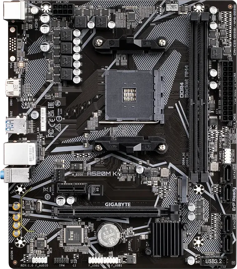 Gigabyte A520M K Motherboard