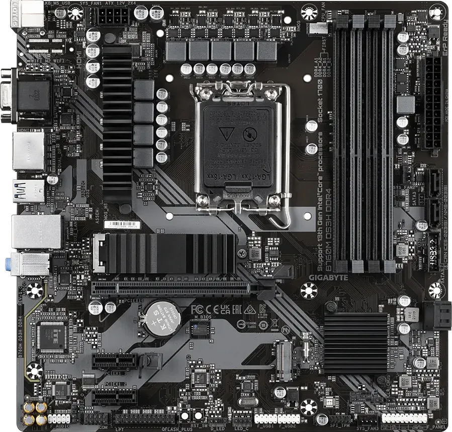 Gigabyte B760M DS3H DDR4 Motherboard
