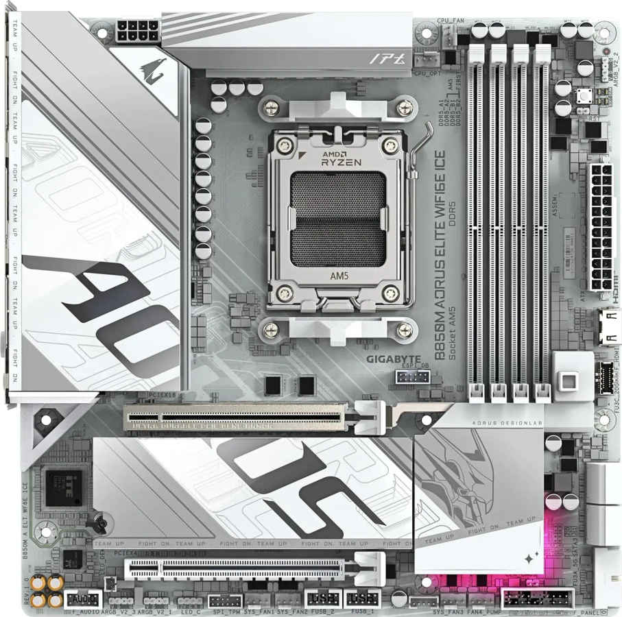 Gigabyte B850M AORUS ELITE WIFI6E ICE Motherboard