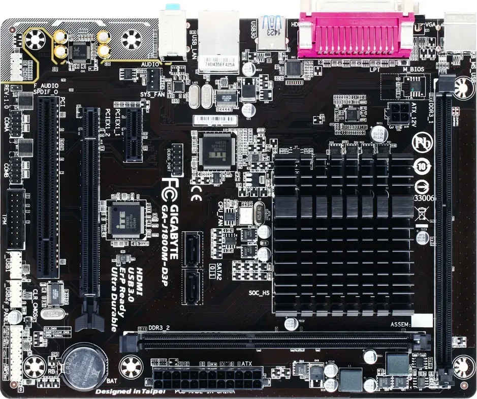Gigabyte GA-J1800M-D3P Motherboard (Celeron J1800)