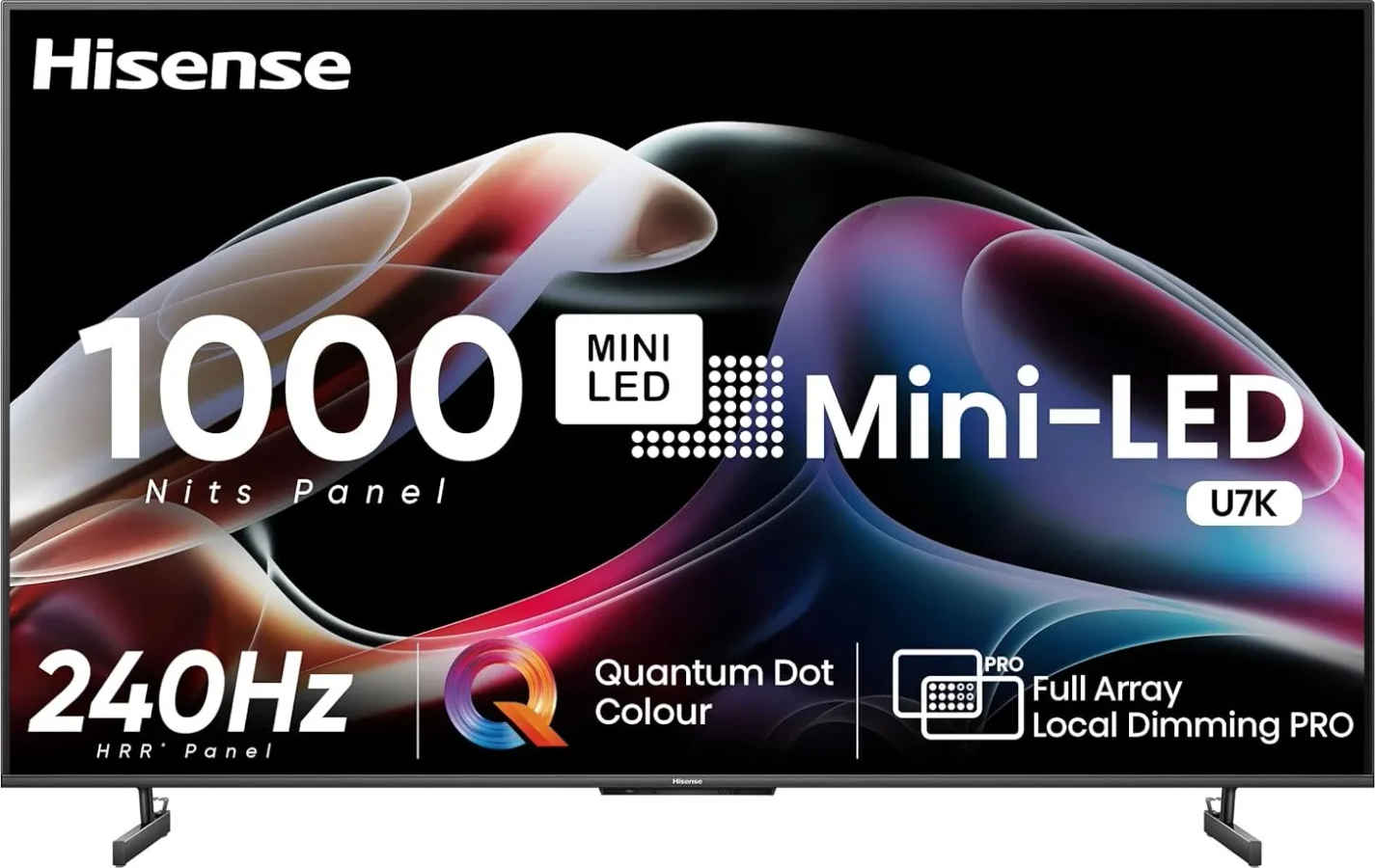 Hisense U7K 65 inch Ultra HD 4K Smart Mini LED TV (65U7K)