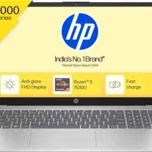 HP 15-fc0389AU Laptop (AMD Ryzen 5 7530U/ 16GB/ 512GB SSD/ Win11 Home)