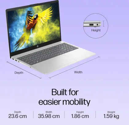 HP 15-fd0569TU Laptop (13th Gen Core i3/ 8GB/ 512GB SSD/ Win11 Home)