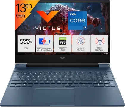 HP Victus 15-fa2077TX Gaming Laptop (13th Gen Core i7/ 16GB/ 512GB SSD/ Win11 Home/ 6GB RTX3050 Graph)