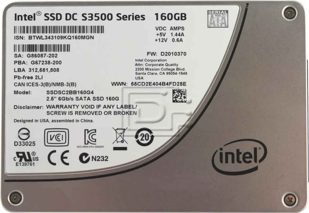 Intel S3500 160 GB Internal Solid State Drive