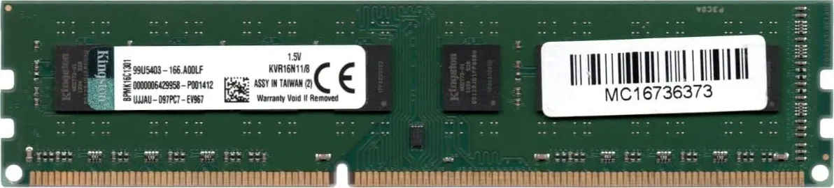 Kingston Value KVR16N11/8 8 GB DDR3-1600 Desktop RAM