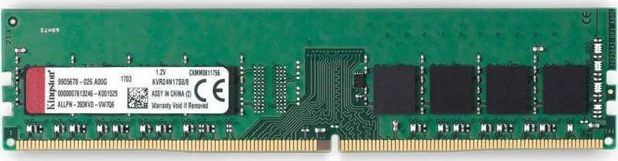 Kingston Value KVR24N17S8/8 8 GB DDR4-2400 Desktop RAM