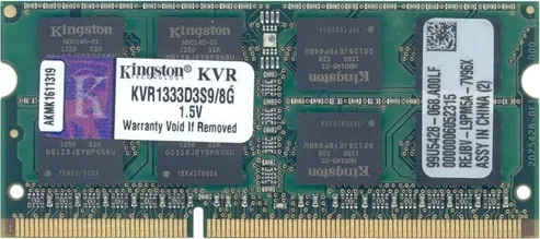 Kingston ValueRAM KVR1333D3S9/8G 8 GB DDR3-1333 Laptop RAM