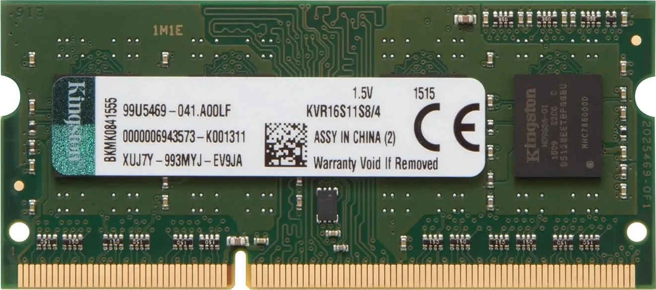 Kingston ValueRAM KVR16S11S8/4 4 GB DDR3-1600 Laptop RAM