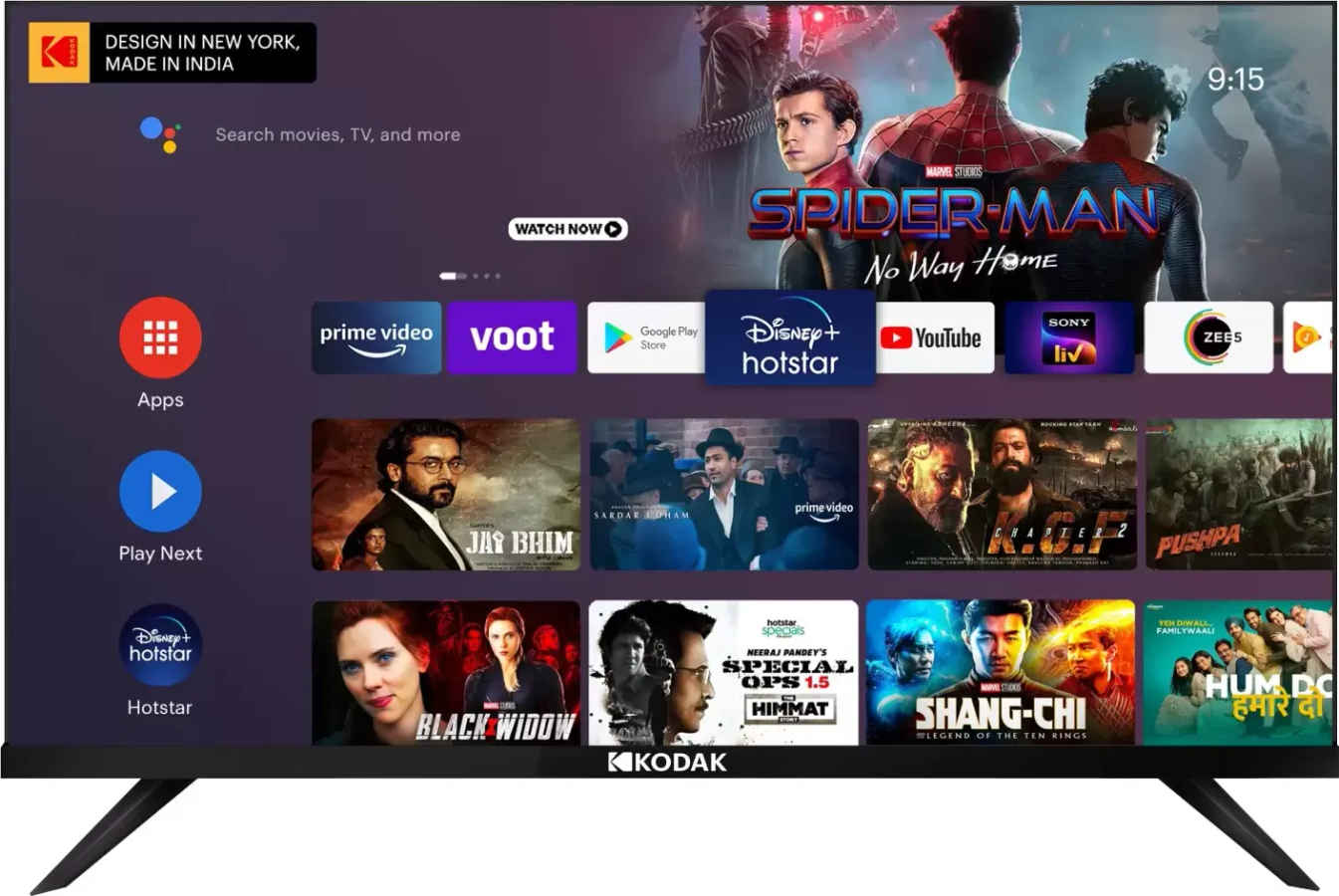 Kodak 7XPro 55UHDX7XPROBL 55-inch Ultra HD 4K Smart LED TV