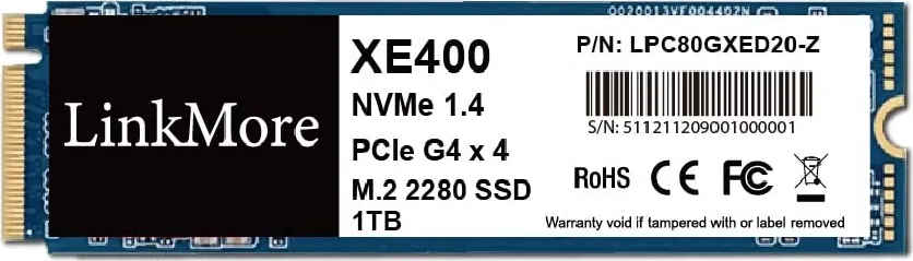 LinkMore XE400 1TB PCIe Gen 4 Internal Solid State Drive