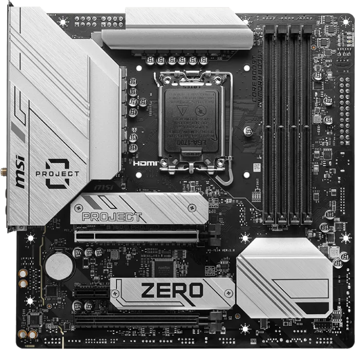 MSI B760M PROJECT ZERO Wi-Fi Motherboard