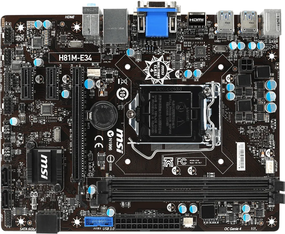 MSI H81M-E34 Motherboard