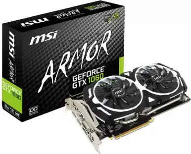 MSI NVIDIA Geforce GTX 1060 ARMOR 6 GB GDDR5 Graphics Card