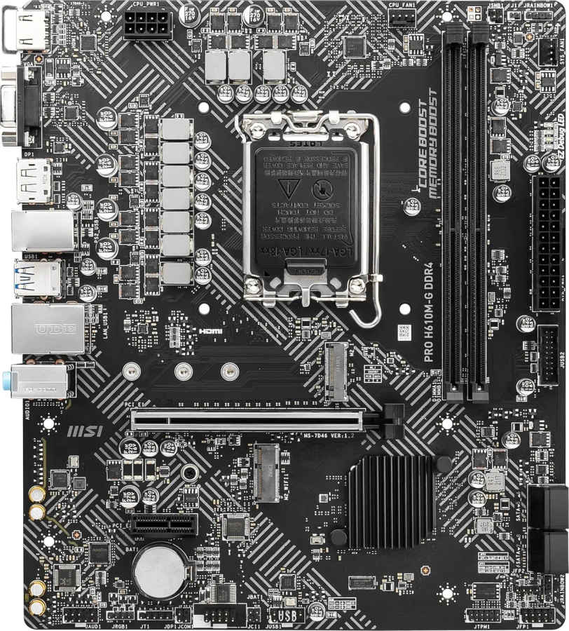 MSI PRO H610M-G DDR4 Motherboard