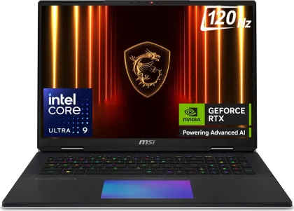 MSI Titan 18 HX AI A2XWJG-486IN Gaming Laptop (Intel Core Ultra 9-285HX/ 64GB/ 6TB SSD/ Win11 / 24GB Graphics RTX 5090)