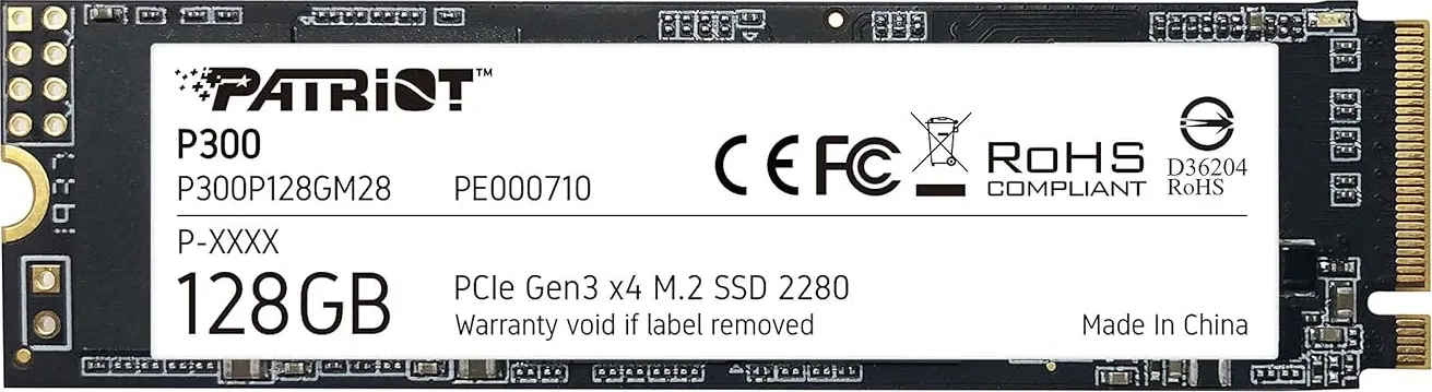 Patriot P300 128 GB PCIe Gen 3 Internal Solid State Drive