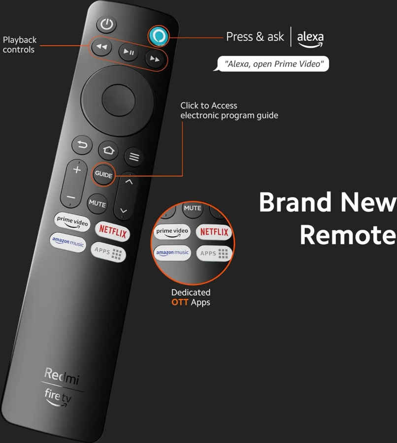 Redmi Fire TV 43 inch Ultra HD 4K Smart LED TV (L43R8-FVIN)