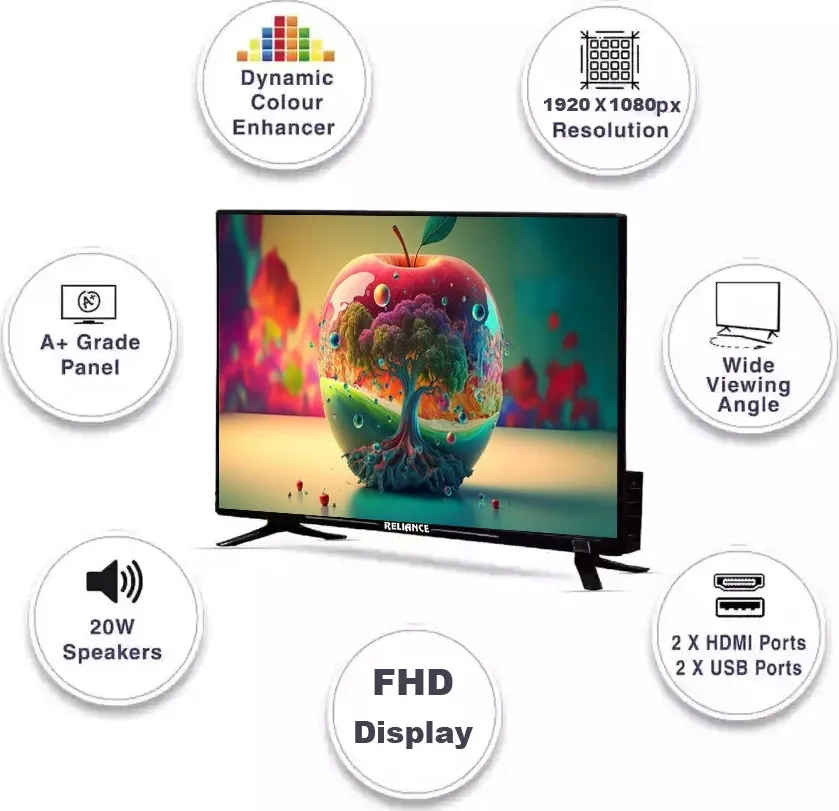 Reliance RGT24MP3972FHD 24 inch Full HD Smart LED TV