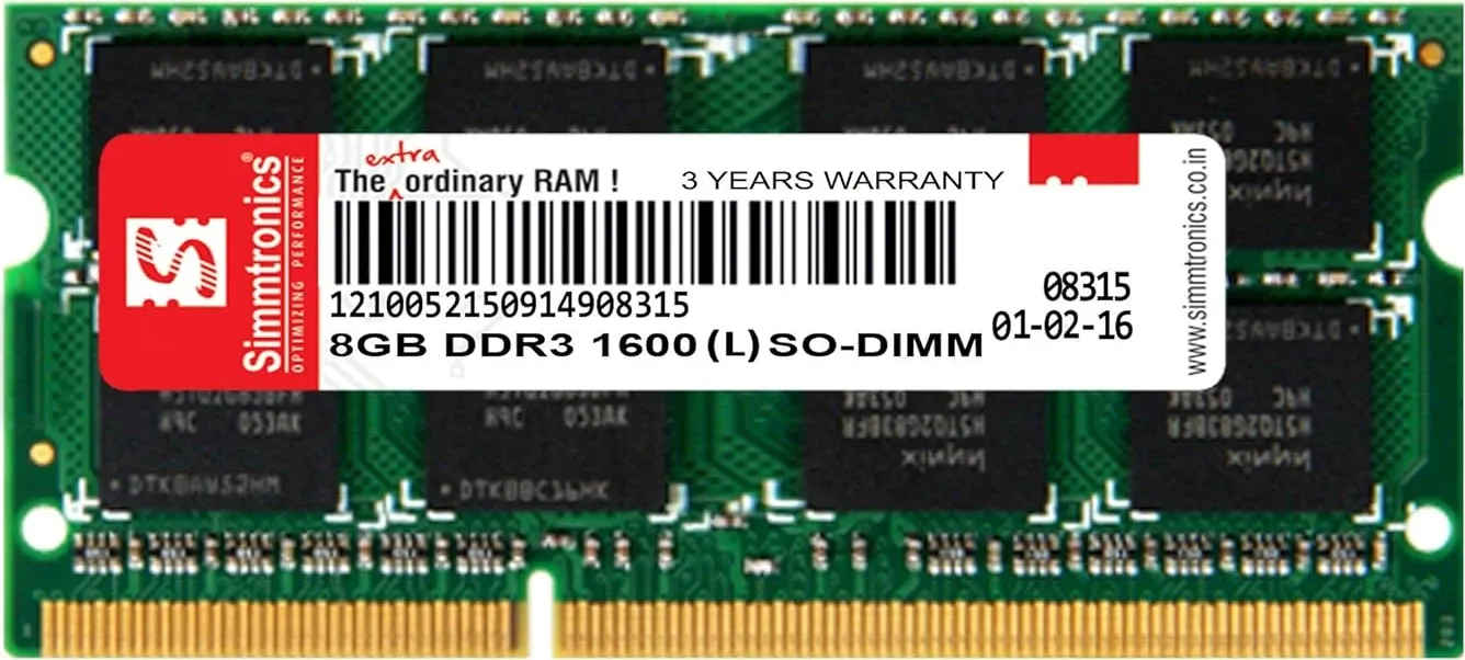 Simmtronics 8 GB DDR3L-1600 Laptop RAM