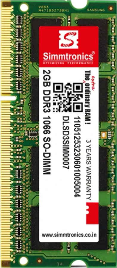 Simmtronics DLSD3SIM0007 2 GB DDR3-1066 Laptop RAM
